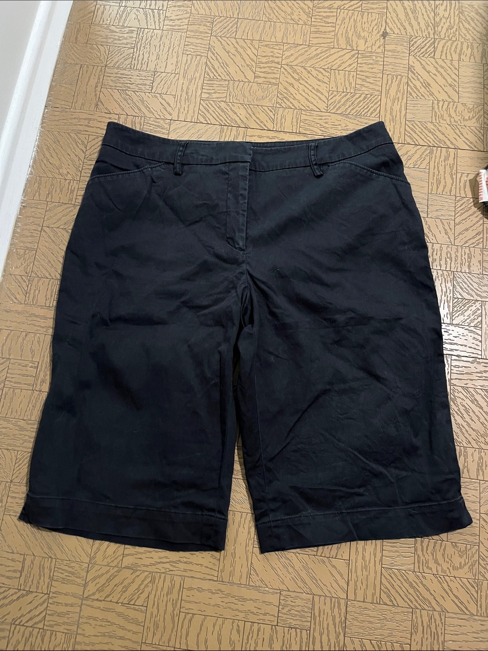 Dalia Black Knee-Length Bermuda Shorts